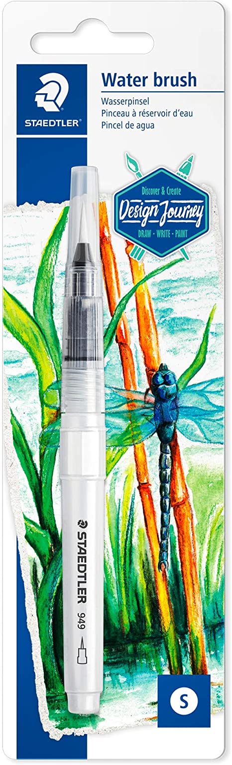 Staedtler Refillable Water Brush, for Watercolor effects and blending, perfect for painting and coloring, 949 BK-1-C