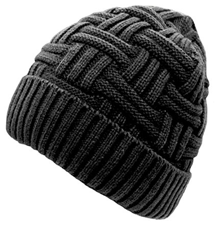 Loritta Men's Winter Knitting Skull Cap Wool Warm Slouchy Beanie Hat