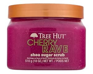 Tree Hut Cherry Rave Shea Sugar Scrub, 18 oz, Ultra Hydrating and Exfoliating Scrub for Nourishing Essential Body Care