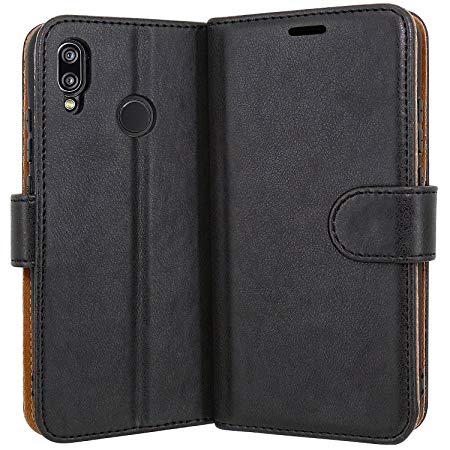 Case Collection Premium Leather Folio Cover for Huawei P20 Lite Case Magnetic Closure Full Protection Book Design Wallet Flip with [Card Slots] and [Kickstand] for Huawei P20 Lite Phone Case