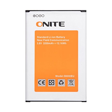 Onite Battery 3200mAh Li-ion Battery for Samsung Note 3