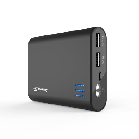 Jackery Giant 12000 mAh  Dual USB Portable Battery Charger and External Battery Pack for iPhone iPad Galaxy and Android Smart Devices Black