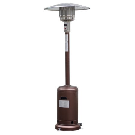 Giantex Steel Outdoor Patio Heater Propane Lp Gas W/accessories (Bronze)