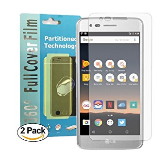 LG K8 (2017) Full Cover Screen Protector [2-Pack],Acoverbest Edge to Edge HD Anti-Scratch Screen Protector[Ultra-Clear] [Scratch Proof] [Anti-Fingerprint]