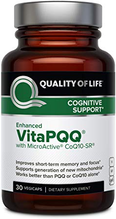 Premium PQQ Supplement with CoQ10 – Quality of Life Enhanced VitaPQQ - Anti Aging, Memory, Energy and Focus, Cognitive and Heart Health - 30 Vegicaps