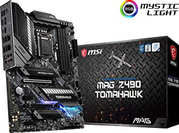 MSI MAG Z490 Tomahawk Gaming Motherboard (ATX, 10th Gen Intel Core, LGA 1200 Socket, DDR4, CF, Dual M.2 Slots, USB 3.2 Gen 2, Type-C, 2.5G LAN, DP/HDMI, Mystic Light RGB)