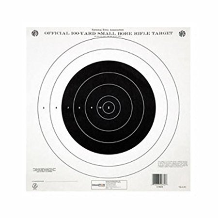 Champion Traps and Targets 40777 NRA Paper TQ-4(P) 100-yard Single Bullseye to Train or Qualify Target (Pack of 100)