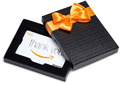 Amazon.com Gift Card in a Black Gift Box (Thank You Card Design)