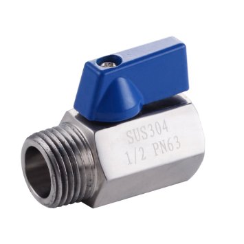 KES Shower Head Shut-Off Valve Ball Valve 1/2-Inch NPT SUS304 Stainless Steel Polished Finish, K1145