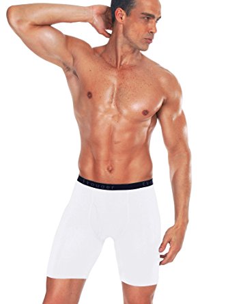 Ekouaer Men's 3 Pack Stretch Cotton Fly Contour Pouch (Boxer) Brief Underwear