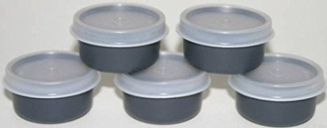 Tupperware Black Smidget Set of 5 with clear seals