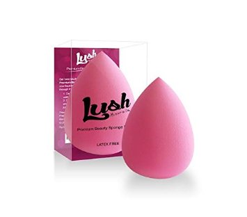 Lush Minerals Beauty Blender - Latex Free Premium Beauty Sponge - The Most Flawless Makeup Sponge For Powder Cream or Liquid Application - Includes Free Blending Ebook