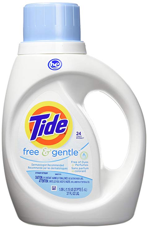 Tide Liquid Laundry Detergent, Free & Gentle, 24 Loads 1.09 L (packaging may vary)