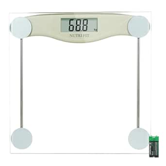 Bathroom Scale for Body Weight, NUTRI FIT Digital Weighing Scale Accurate Electric Weight Loss Watcher Scale, 330 lb Capacity, Step on Technology with AAA batteries, Birthday Gifts