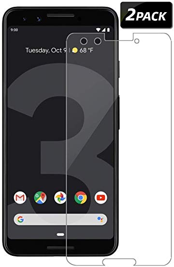 [2Pack] Keliple Google Pixel 3 Screen Protector,Tempered Glass Screen Protector for Pixel3[Anti-Scratch][9H Hardness][Bubble-Free][Case Friendly][HD-Clear][0.26mm][Anti-Glare]