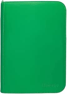 Ultra PRO - Vivid 4-Pocket Zippered PRO-Binder: (Green) Protect Up to 160 Collectible Trading Cards, Sports Cards or Valuable Gaming Cards, Ultimate card Protection