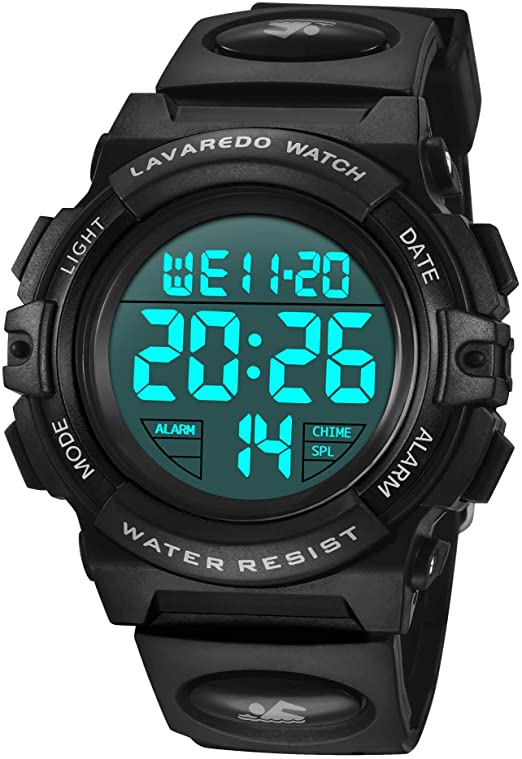 Kids Watch,Boys Watch for 3-12 Year Old Boys,Digital Sport Outdoor Multifunctional Chronograph LED 50 M Waterproof Alarm Calendar Analog Watch for Children with Silicone Band