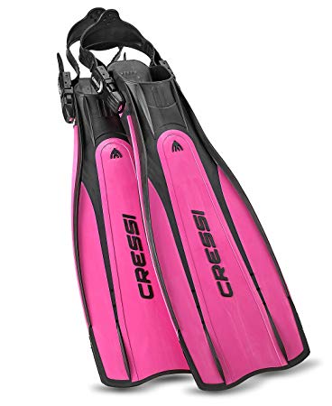 Cressi Lightweight Well-Balanced Open Heel Scuba Diving Fins | Pro Light: made in Italy