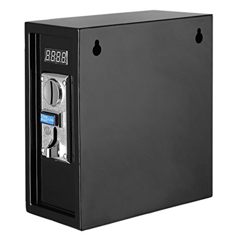 VEVOR Coin Operated Timer Control Box Multi Coin Acceptor Power Supply with Push Button