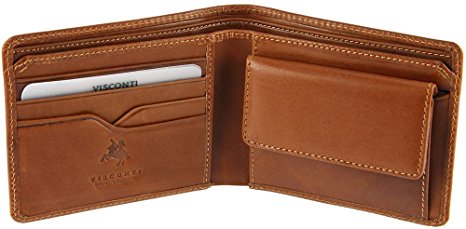 VISCONTI Boxed Mens Leather Wallet with 4 Card Slots Heritage Collection