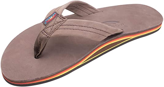 Rainbow Sandals Men's Premier Leather Single Layer Wide Strap with Arch