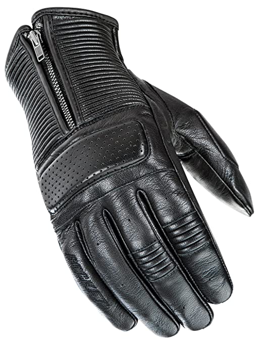 Joe Rocket Men's Café Racer Motorcycle Gloves (Black, Small)