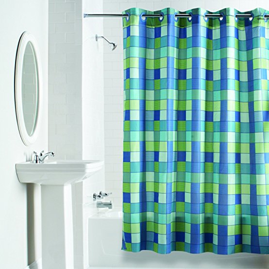 Hookless RBH40WM04F Checkmate Fabric Curtain (No Liner)