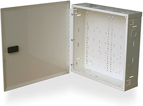 Benner-Nawman 14144-MMH Structured Wiring Cabinets, 14-1/4-Inch X 14-Inch X 4-Inch, White