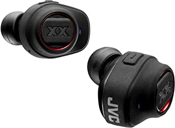 JVC XX True Wireless Earbuds In-Ear Earphones Headphones with Extreme Deep Bass Port, Bass Boost Function and Charging Ring - Black