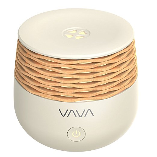 Portable Diffuser, VAVA Bamboo Looking Aroma Diffuser, with USB Charging for Laptop and Portable Charger, Essential Oil Diffuser for Car (30mL, 3-6 Hours Working Time, Waterless Auto Shut-off)