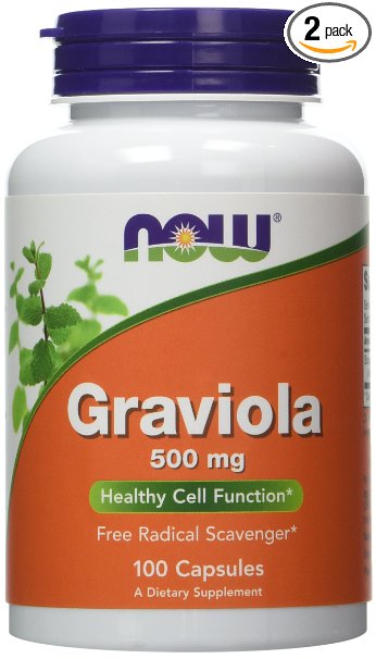 NOW Foods Graviola, 1000mg / 100 Capsules (Pack of 2)