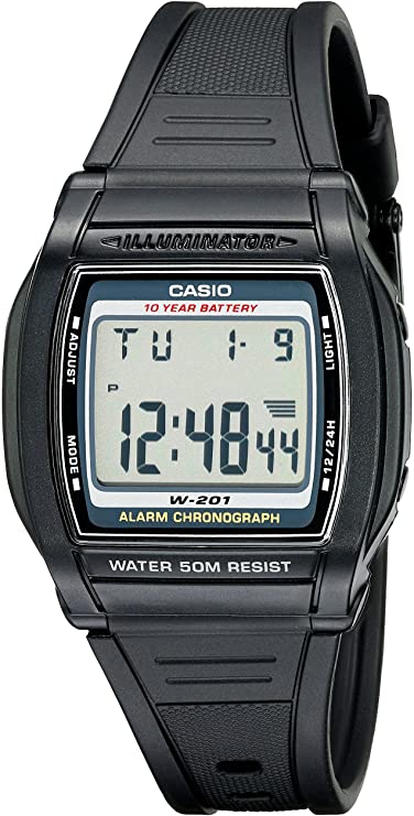 Casio Men's W201-1AV Chronograph Water Resistant Watch