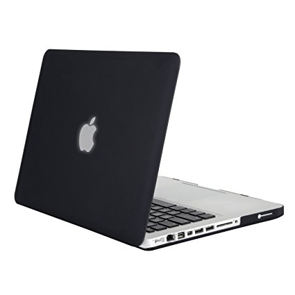 Mosiso Plastic Hard Case Cover for Macbook Pro 15 Inch with CD-ROM (Model: A1286), Black