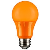 Sunlite 80147 Orange LED A19 3 Watt Medium Base 120 Volt UL Listed LED Light Bulb last 25000 Hours