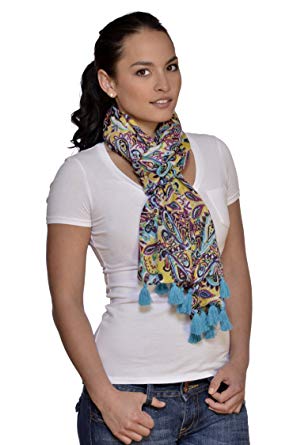 Amtal Fashion Floral Abstract Design Lightweight Spring Summer Scarfs for Women