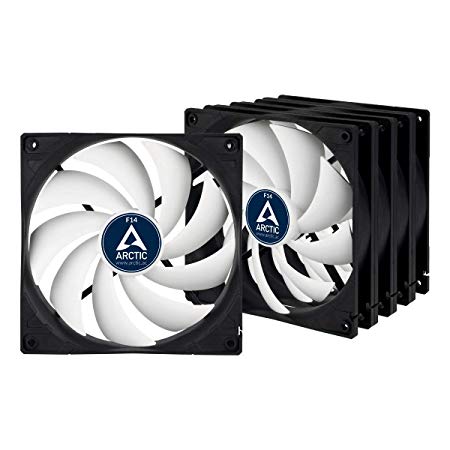 ARCTIC F14 Value Pack -140 mm Standard Case Fan, Ultra Low Noise Cooler, Silent Cooler with Standard Case, Push- or Pull Configuration Possible