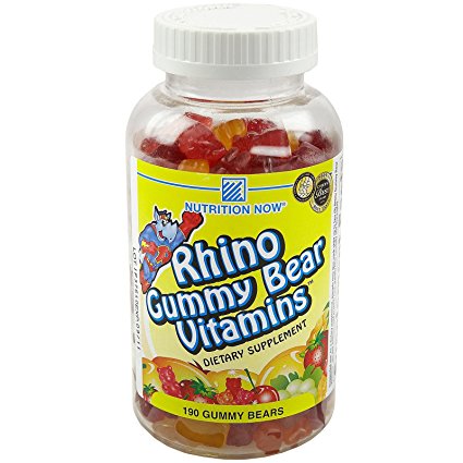 Rhino Gummy Bear Vitamins, 190-Count Bottle