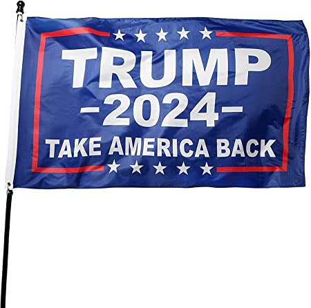 DANF Double Sided Donald Trump for President 2024 Take America Back Flag 3x5 Foot with Grommets