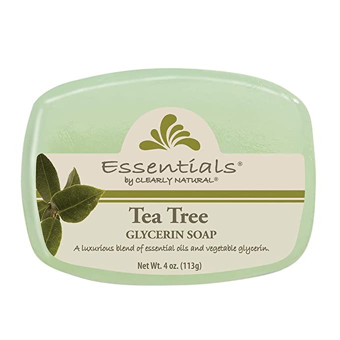 Clearly Natural Essentials Glycerin Bar Soap Tea Tree, Pack of 12, 4-Ounces Each
