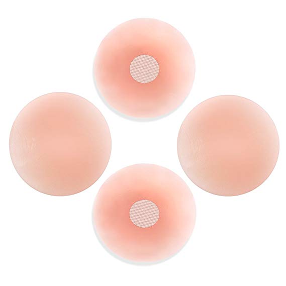 NippleCovers, Invisible Breast Petals, Silicone Pasties, Reusable Adhesive Nippleless Cover