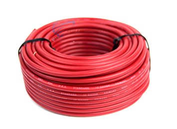 12 GA Gauge 50' Feet Red Audiopipe Car Audio Home Remote Primary Cable Wire