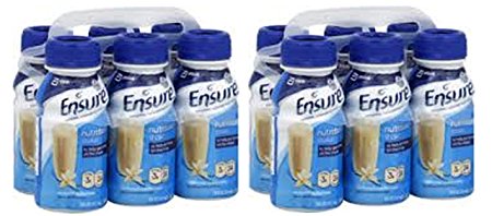 Ensure Original Nutrition Shake Vanilla 8 Oz, 6 Count/Package, Pack of 2 (Total 12 Count).