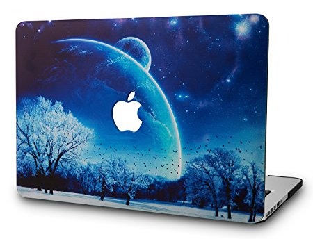 KEC MacBook Pro 13 Case 2017 & 2016 Plastic Hard Shell Cover A1706 / A1708 with/without Touch Bar Space Galaxy (Earth 3)