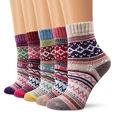 wool socks, Moliker women socks winter socks vintage soft warm for winter