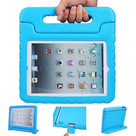 iPad mini 4 case, ANTS TECH Light Weight [ Shockproof ] Cases Cover with Handle Stand for Kids Children for iPad mini 4 (iPad mini 4, Blue)