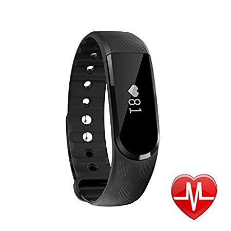 LETSCOM Smart Watch, Fitness Activity Tracker Heart Rate Monitor - Smart Pedometer Bracelet with Call/MSM Reminder, Bluetooth 4.0 Fitness Band, 3 colors available