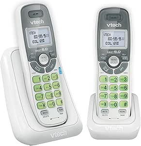 VTech 2 Handset DECT 6.0 Cordless Phone with Caller ID/Call Waiting, CS6114-2 (White) *** For Speakerphone Version, see models; EL51203, CS6919-2 or GL2101-2 ***