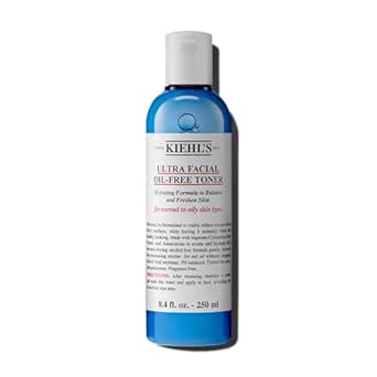 Kiehl's Ultra Facial Oil-Free Toner, Soothing & Hydrating Face Toner for Oily to Normal Skin, Reduces Excess Oil, Non-drying, Alcohol-free, pH-Balanced, Paraben-free, Fragrance-free - 8.4 fl oz