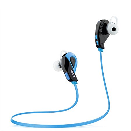 Leadzm Sport Bluetooth Headphone, Bluetooth 4.1 Wireless Stereo Sport Headphones Sweatproof Earphones Built-in Mic for iPhone 7 Plus IOS Android Smartphones (blue)