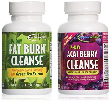 Applied Nutrition 14-Day Acai Berry Cleanse   14-Day Fat Burn Cleanse, Value Pack 56 tablets per bottle